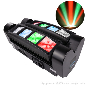 BigDipper Moving Head Light, Mini Spider 8x3W with RGBW 4 Color  LM30A LED Light Disco Lamp DMX512 Portable Stage Light